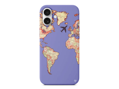 Harita Tasarımlı Lansman Model İçi Kadife Silikon Telefon Kılıfı – Plus Serisine Özel