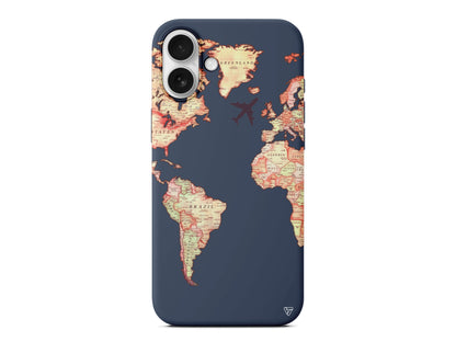 Harita Tasarımlı Lansman Model İçi Kadife Silikon Telefon Kılıfı – Plus Serisine Özel