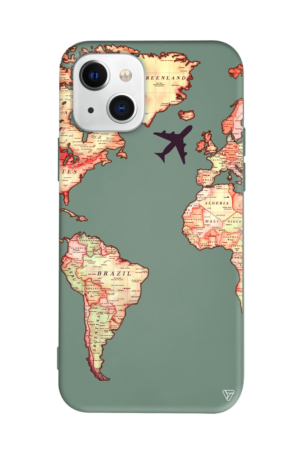 Harita Tasarımlı Lansman Model İçi Kadife Silikon Telefon Kılıfı – Plus Serisine Özel