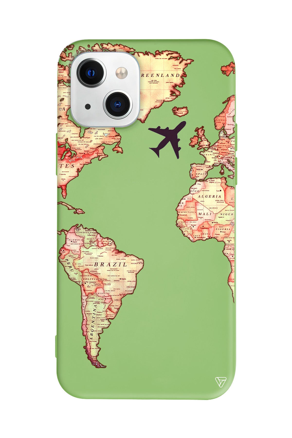 Harita Tasarımlı Lansman Model İçi Kadife Silikon Telefon Kılıfı – Plus Serisine Özel