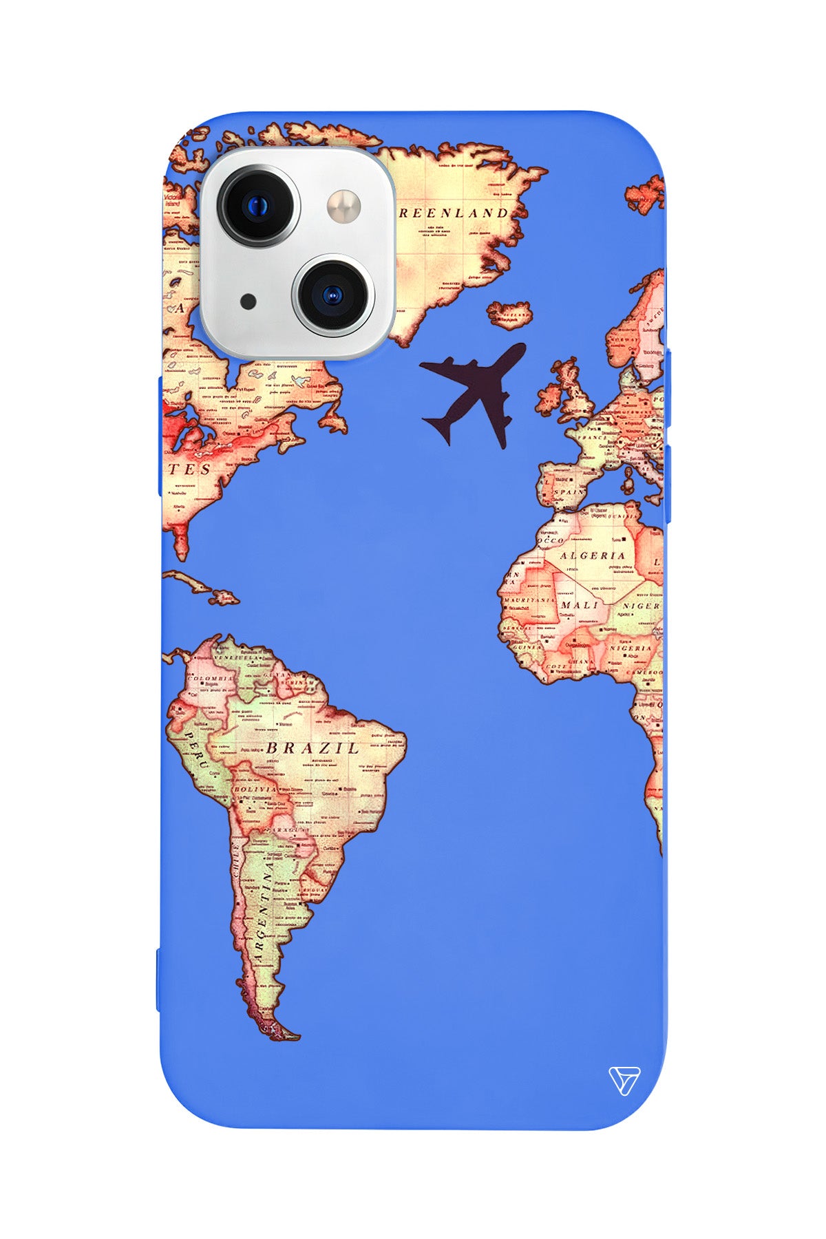 Harita Tasarımlı Lansman Model İçi Kadife Silikon Telefon Kılıfı – Plus Serisine Özel