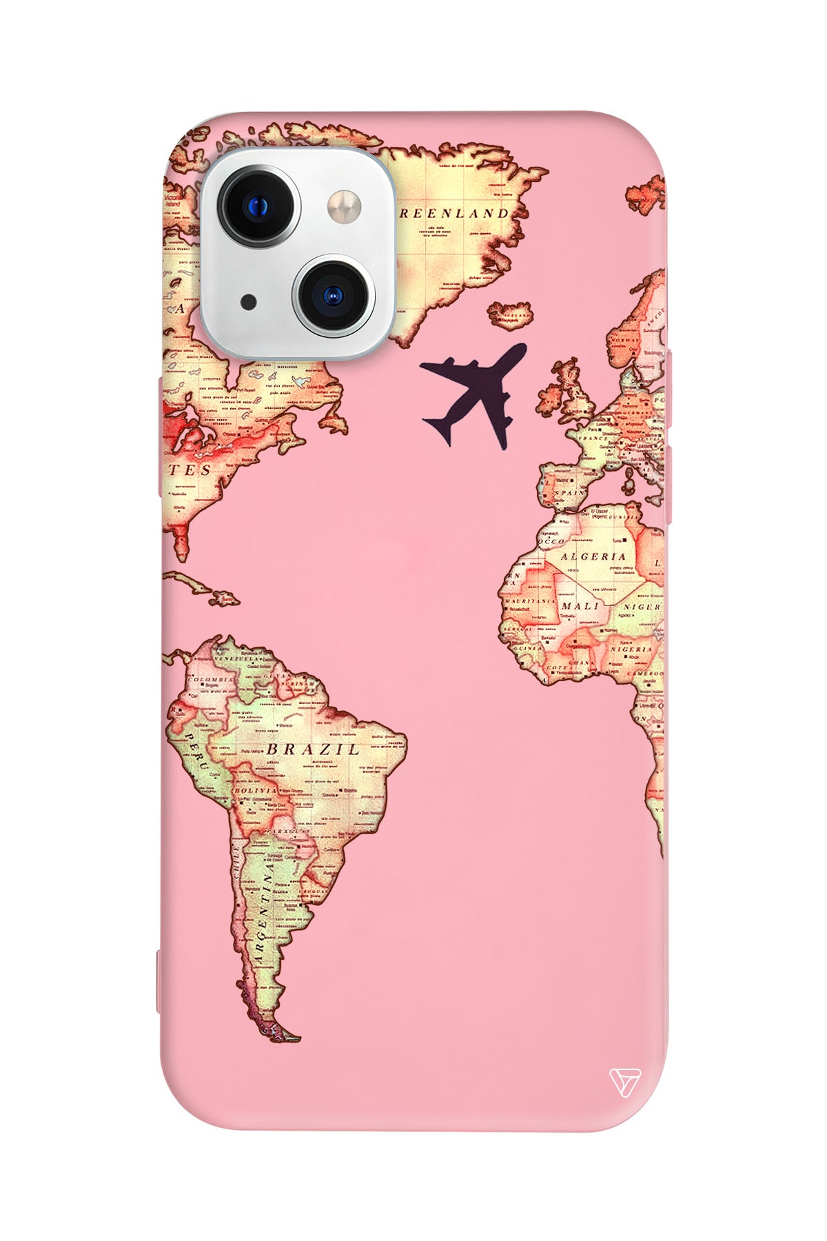 Harita Tasarımlı Lansman Model İçi Kadife Silikon Telefon Kılıfı – Plus Serisine Özel