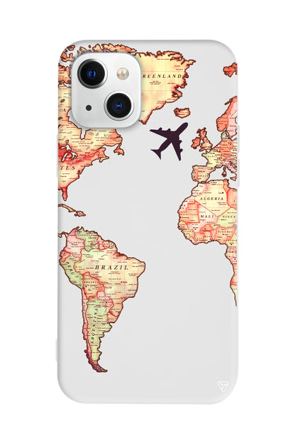 Harita Tasarımlı Lansman Model İçi Kadife Silikon Telefon Kılıfı – Plus Serisine Özel