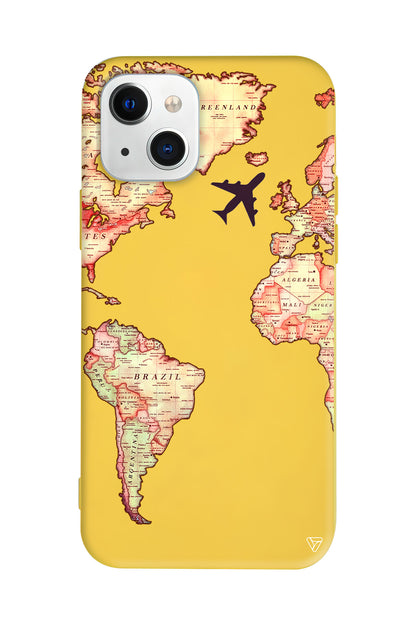 Harita Tasarımlı Lansman Model İçi Kadife Silikon Telefon Kılıfı – Plus Serisine Özel