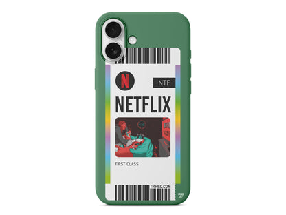 Netflix Bileti Lansman Model İçi Kadife Silikon Telefon Kılıfı – Plus Serisine Özel