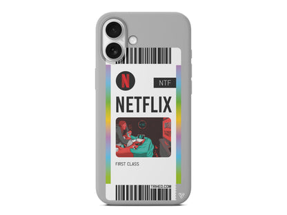Netflix Bileti Lansman Model İçi Kadife Silikon Telefon Kılıfı – Plus Serisine Özel