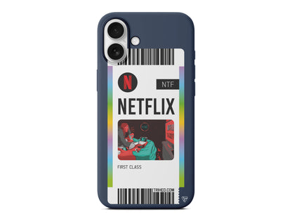 Netflix Bileti Lansman Model İçi Kadife Silikon Telefon Kılıfı – Plus Serisine Özel