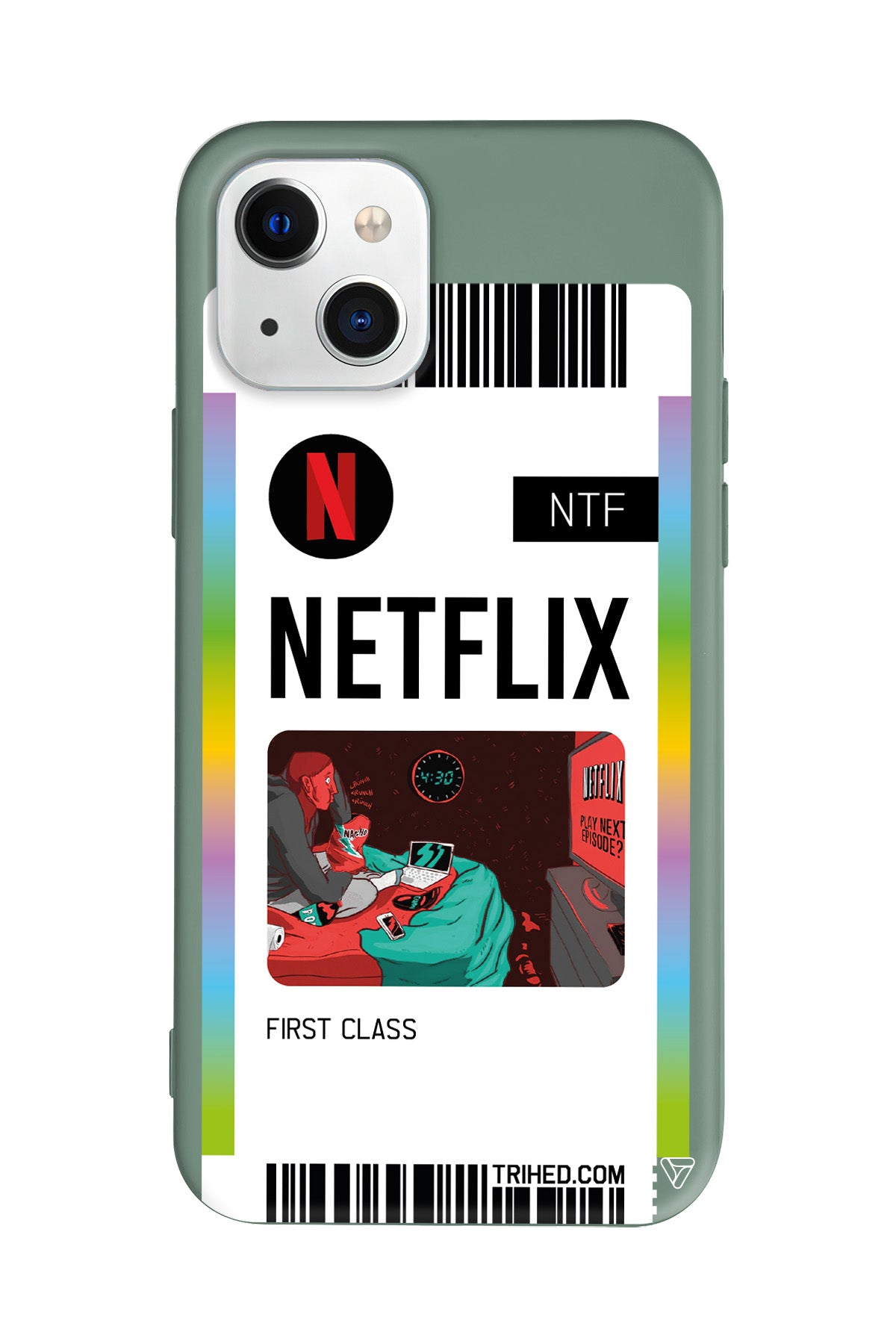 Netflix Bileti Lansman Model İçi Kadife Silikon Telefon Kılıfı – Plus Serisine Özel