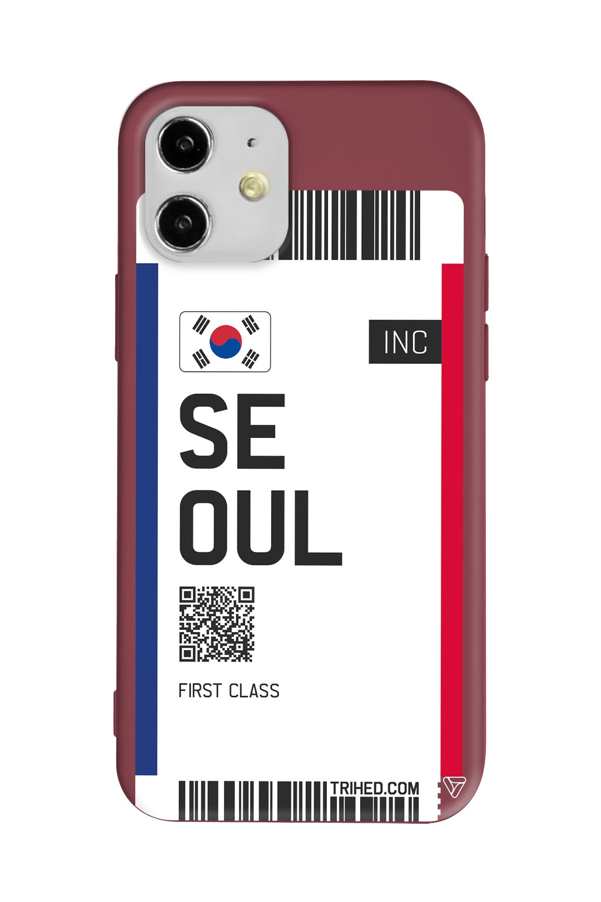 Seoul Bileti Lansman Model İçi Kadife Silikon Telefon Kılıfı