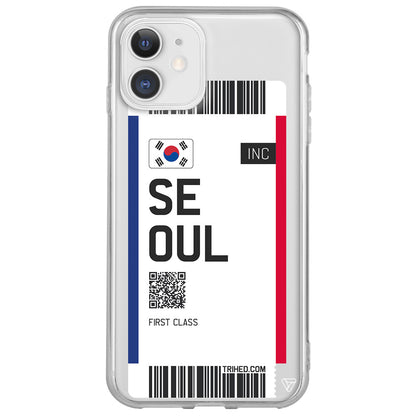 Seoul Bileti Lansman Model İçi Kadife Silikon Telefon Kılıfı