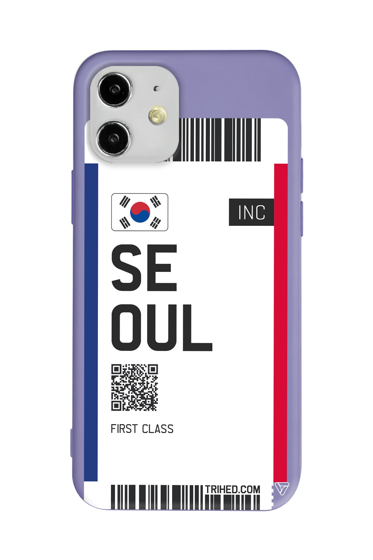 Seoul Bileti Lansman Model İçi Kadife Silikon Telefon Kılıfı