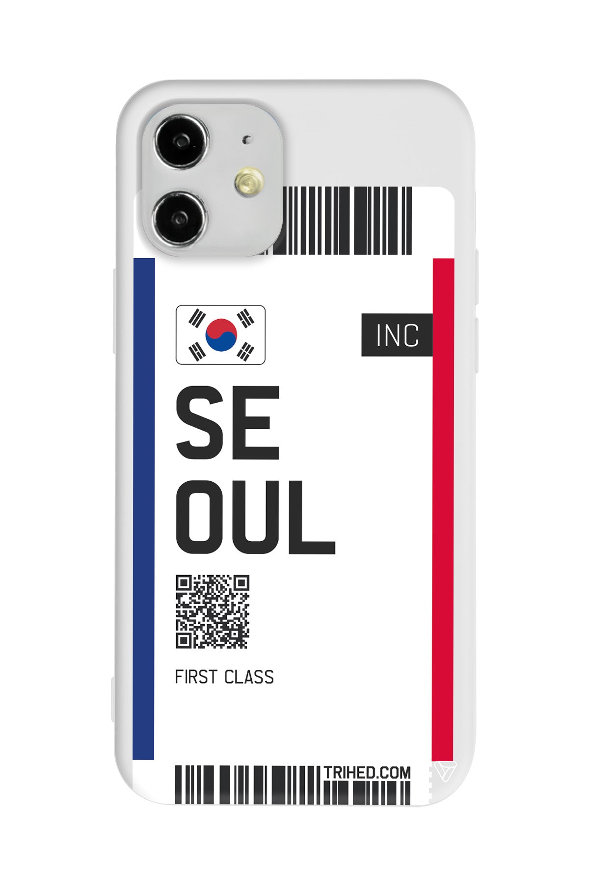 Seoul Bileti Lansman Model İçi Kadife Silikon Telefon Kılıfı