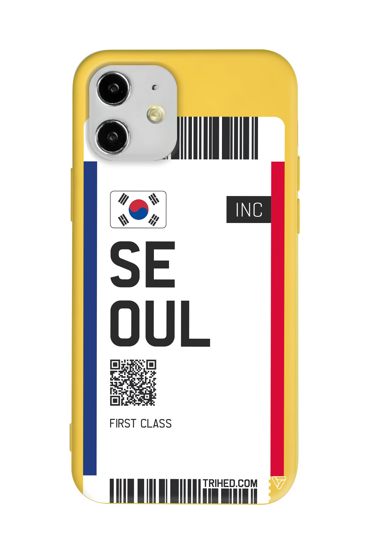 Seoul Bileti Lansman Model İçi Kadife Silikon Telefon Kılıfı