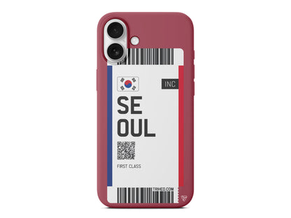 Seoul Bileti Lansman Model İçi Kadife Silikon Telefon Kılıfı – Plus Serisine Özel