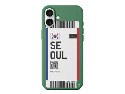 Seoul Bileti Lansman Model İçi Kadife Silikon Telefon Kılıfı