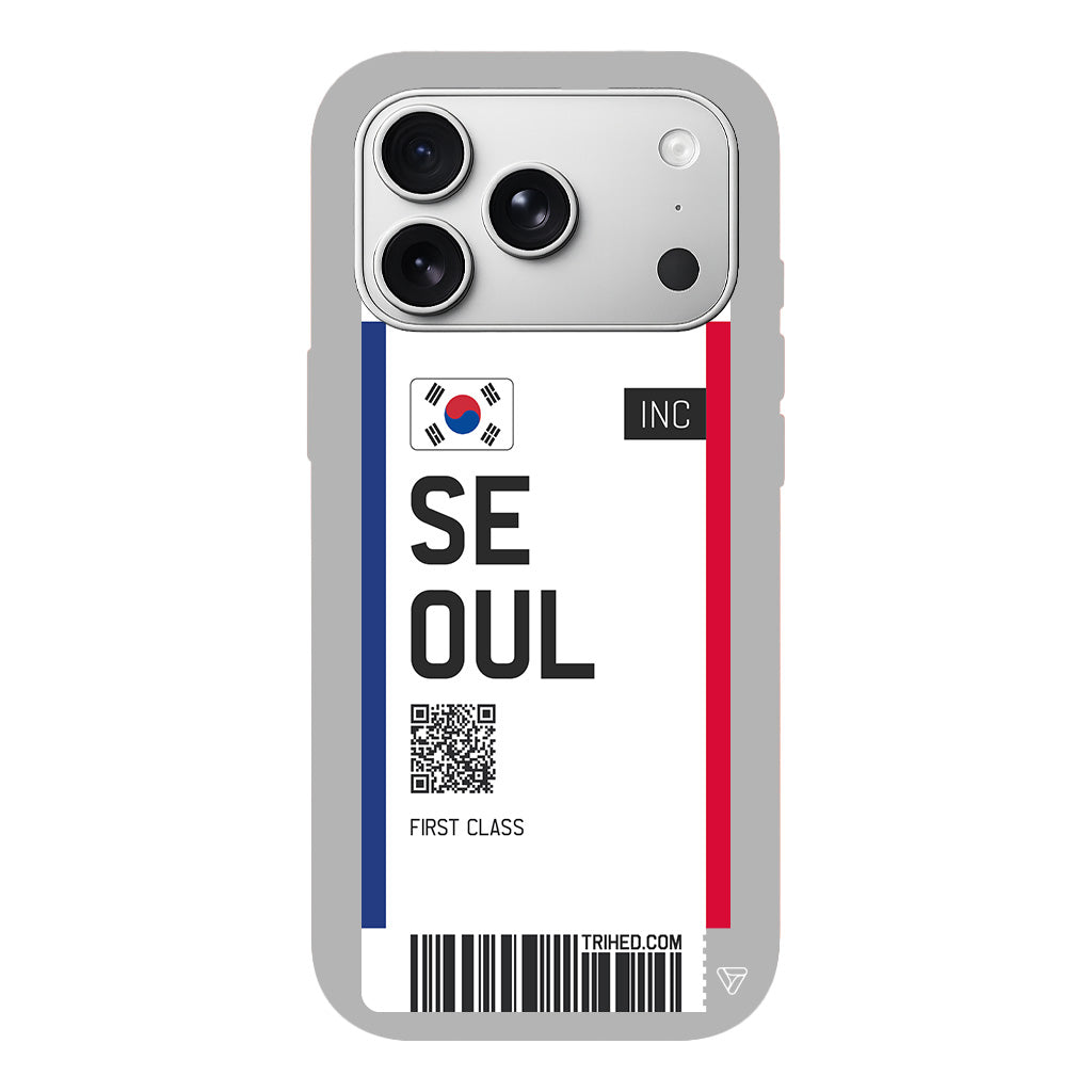 Seoul Bileti Lansman Model İçi Kadife Silikon Telefon Kılıfı