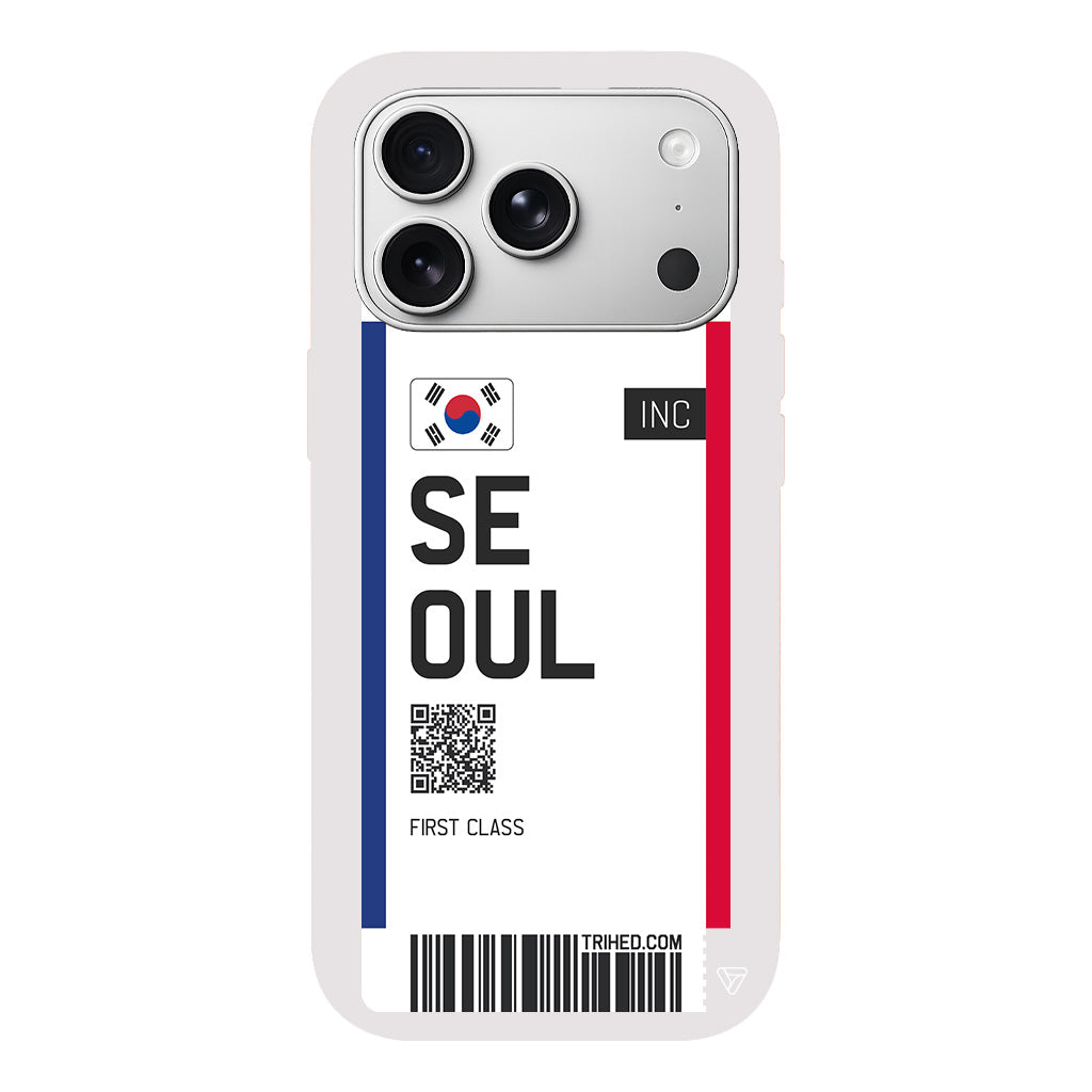 Seoul Bileti Lansman Model İçi Kadife Silikon Telefon Kılıfı