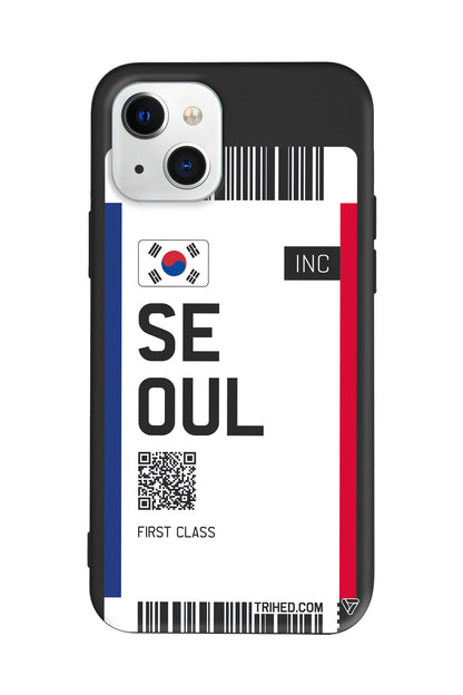 Seoul Bileti Lansman Model İçi Kadife Silikon Telefon Kılıfı – Plus Serisine Özel