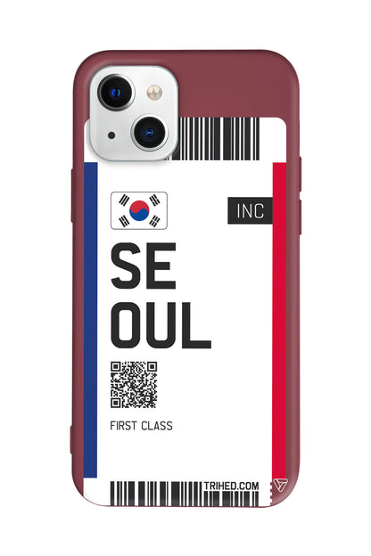 Seoul Bileti Lansman Model İçi Kadife Silikon Telefon Kılıfı – Plus Serisine Özel