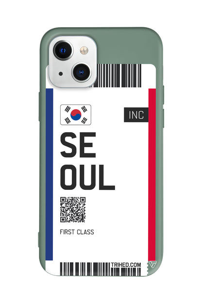 Seoul Bileti Lansman Model İçi Kadife Silikon Telefon Kılıfı – Plus Serisine Özel