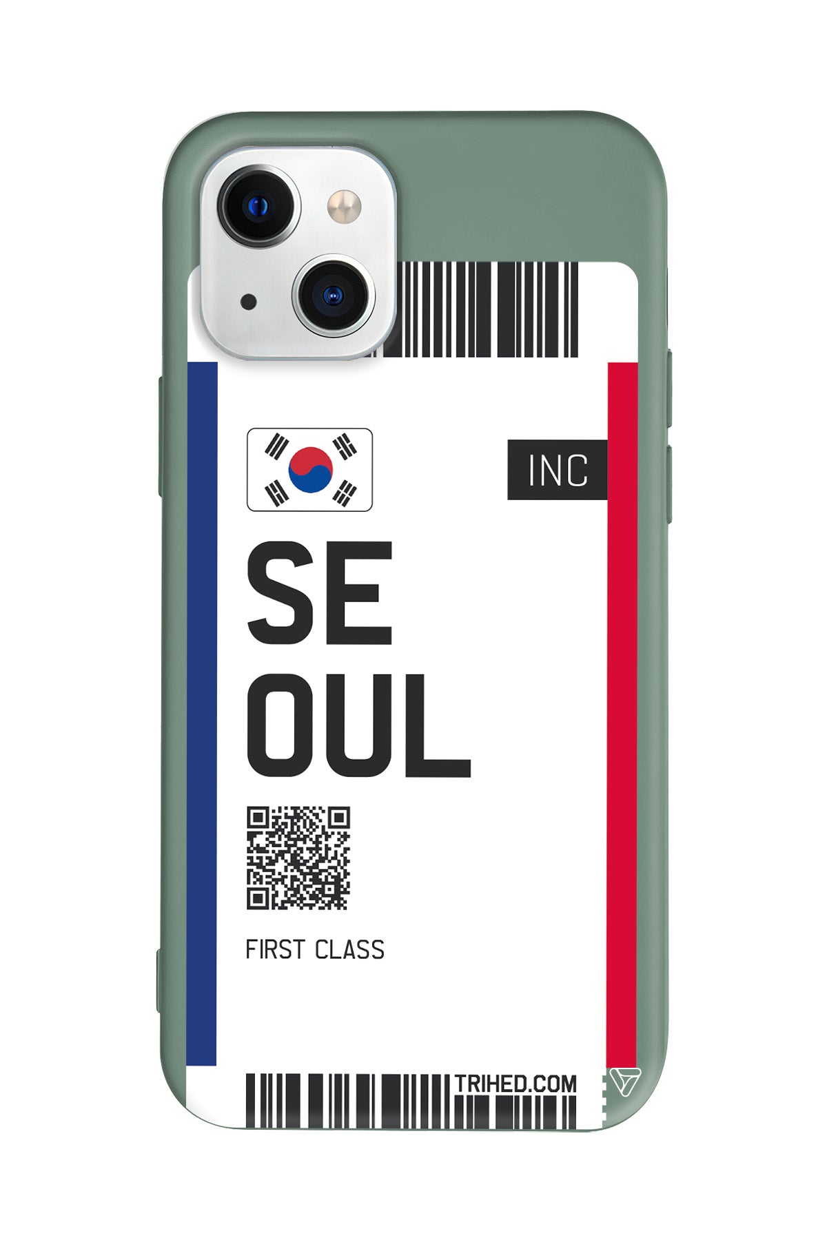 Seoul Bileti Lansman Model İçi Kadife Silikon Telefon Kılıfı