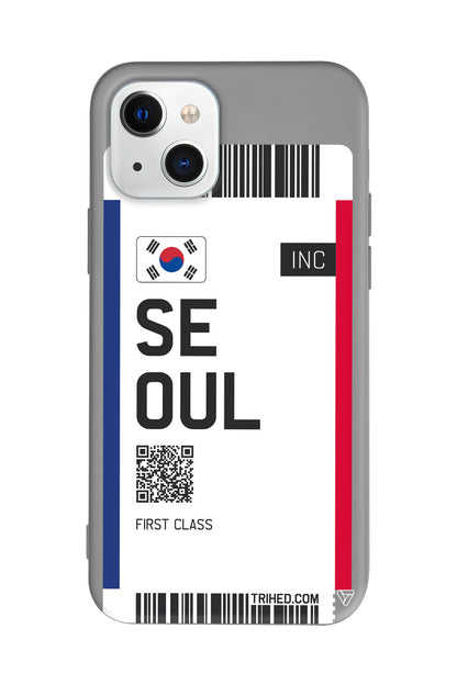 Seoul Bileti Lansman Model İçi Kadife Silikon Telefon Kılıfı – Plus Serisine Özel