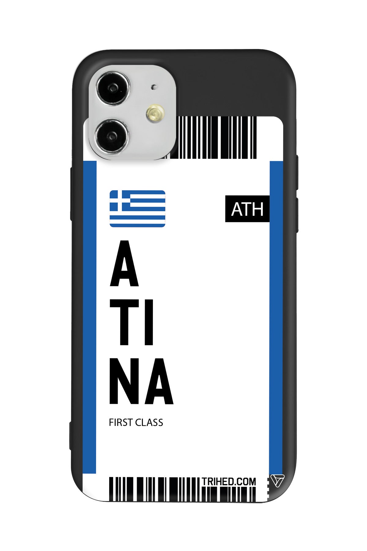 Atina Bileti Lansman Model İçi Kadife Silikon Telefon Kılıfı