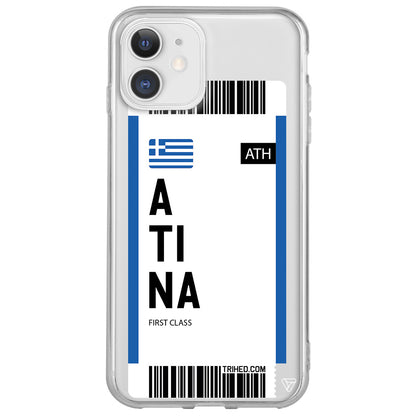 Atina Bileti Lansman Model İçi Kadife Silikon Telefon Kılıfı