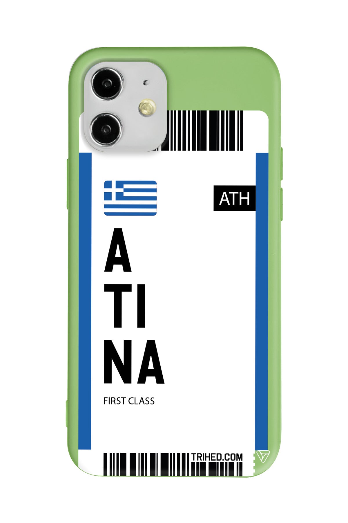 Atina Bileti Lansman Model İçi Kadife Silikon Telefon Kılıfı