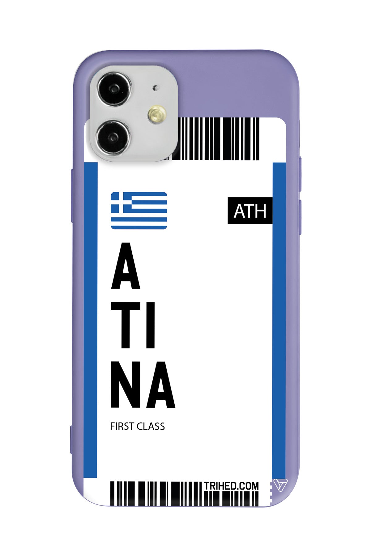 Atina Bileti Lansman Model İçi Kadife Silikon Telefon Kılıfı