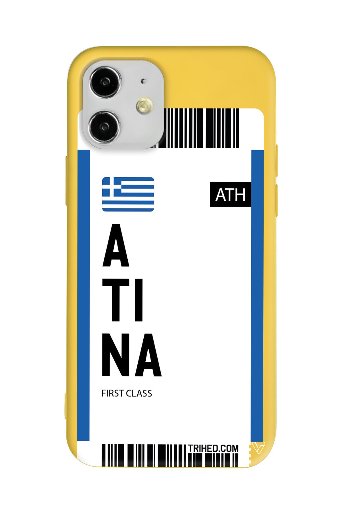 Atina Bileti Lansman Model İçi Kadife Silikon Telefon Kılıfı