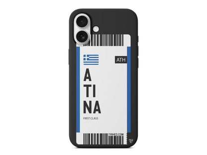 Atina Bileti Lansman Model İçi Kadife Silikon Telefon Kılıfı