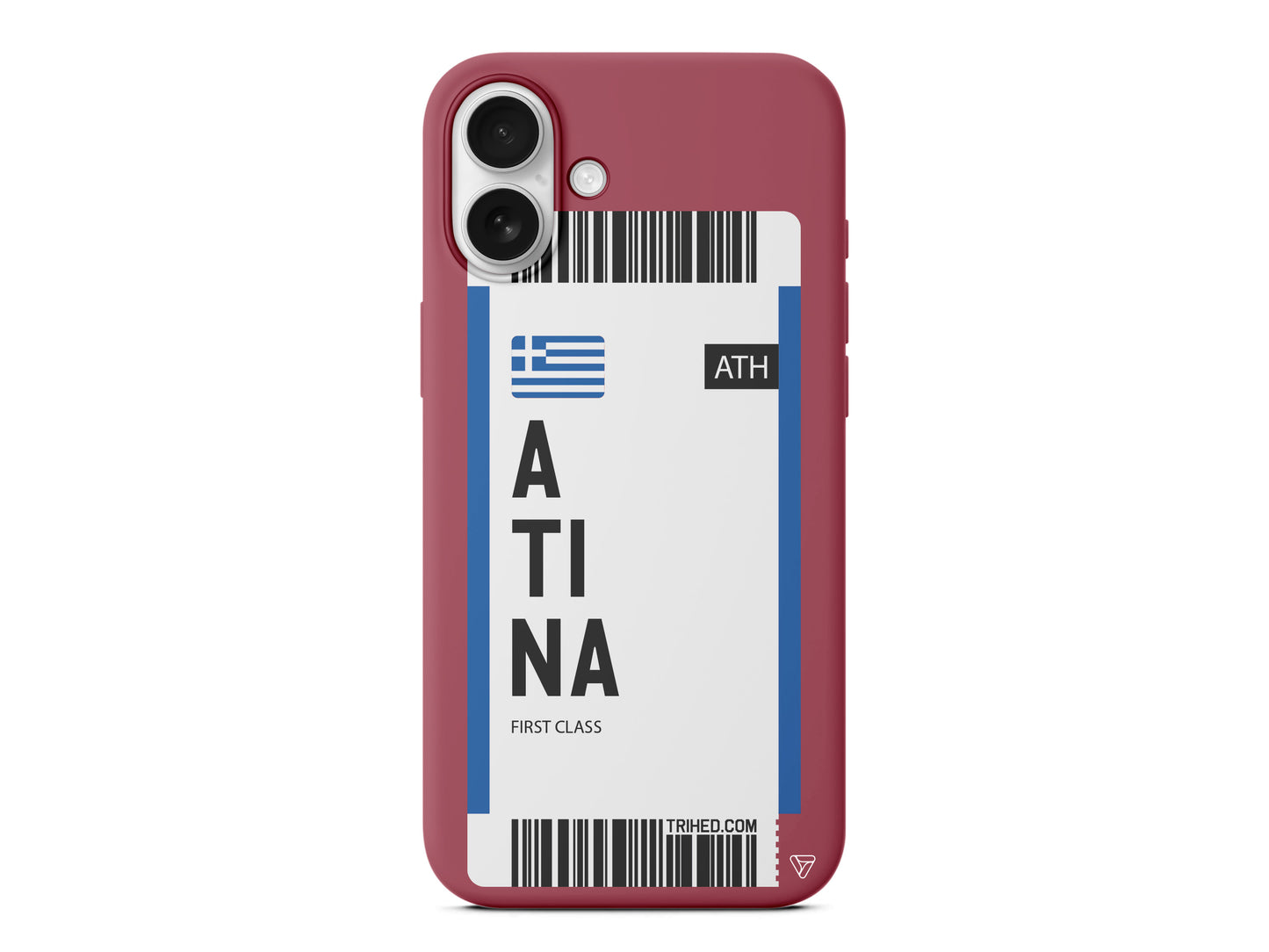 Atina Bileti Lansman Model İçi Kadife Silikon Telefon Kılıfı – Plus Serisine Özel