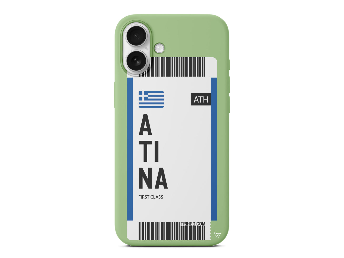 Atina Bileti Lansman Model İçi Kadife Silikon Telefon Kılıfı