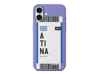 Atina Bileti Lansman Model İçi Kadife Silikon Telefon Kılıfı