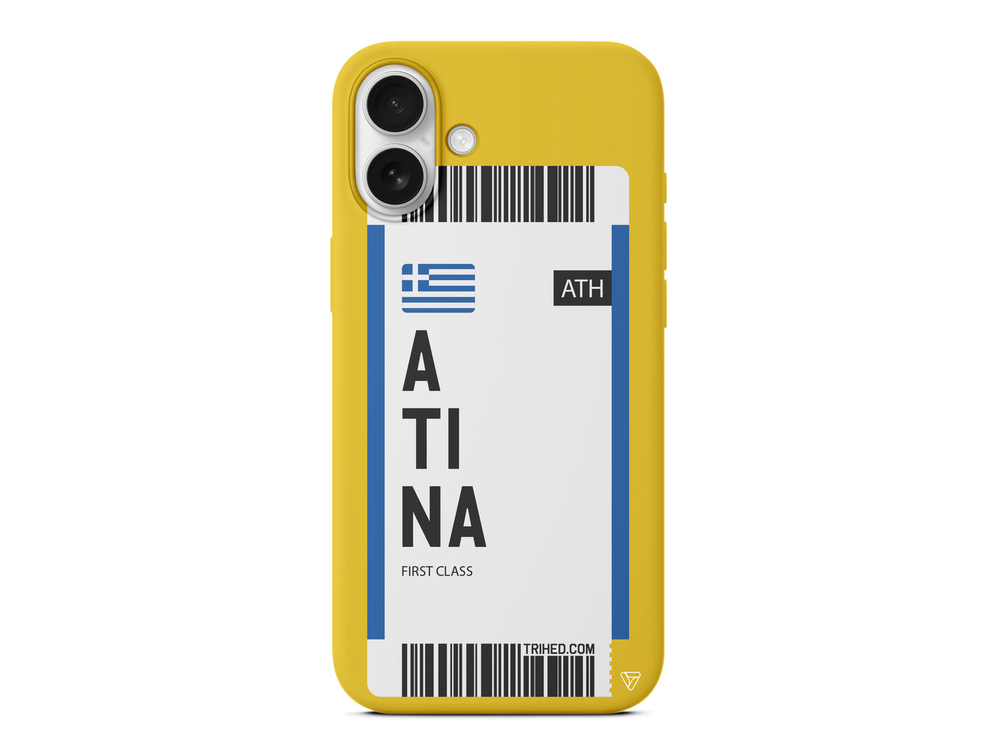 Atina Bileti Lansman Model İçi Kadife Silikon Telefon Kılıfı