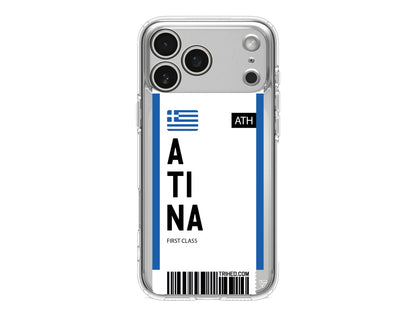 Atina Bileti Lansman Model İçi Kadife Silikon Telefon Kılıfı