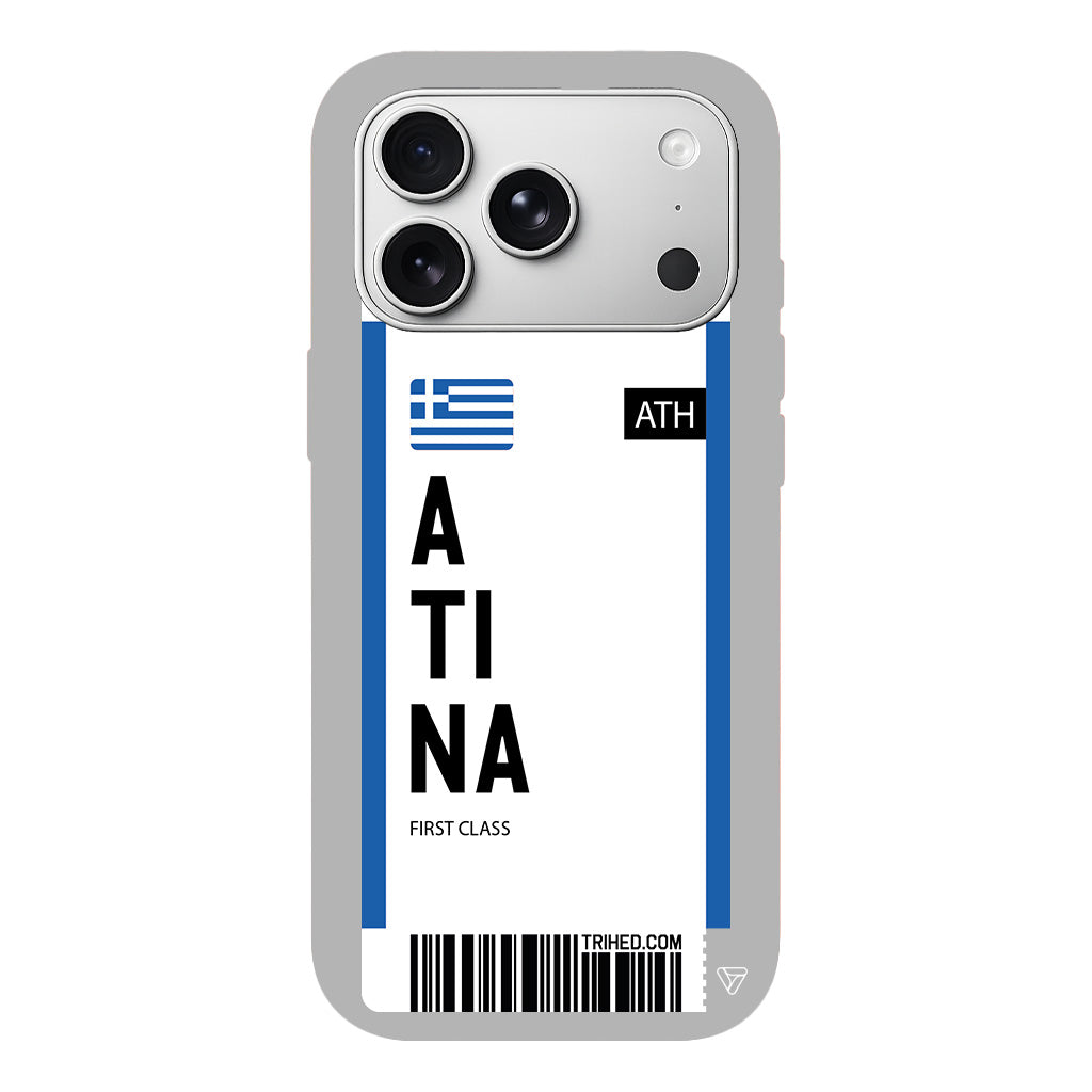 Atina Bileti Lansman Model İçi Kadife Silikon Telefon Kılıfı