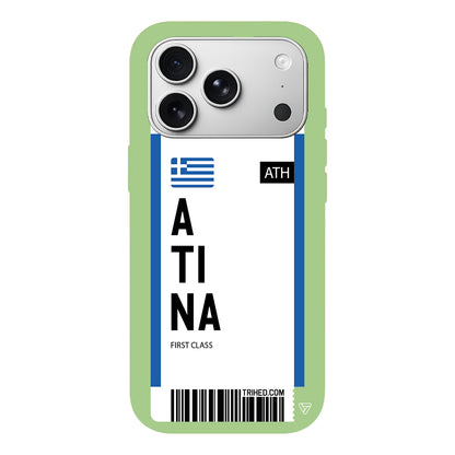 Atina Bileti Lansman Model İçi Kadife Silikon Telefon Kılıfı