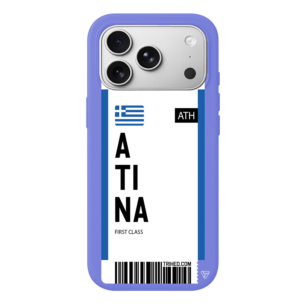 Atina Bileti Lansman Model İçi Kadife Silikon Telefon Kılıfı