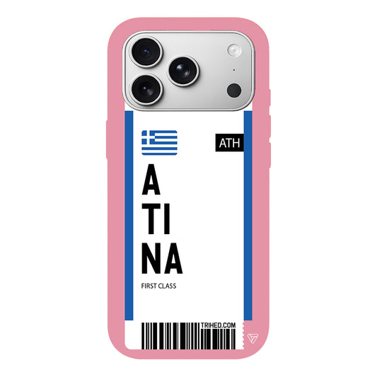 Atina Bileti Lansman Model İçi Kadife Silikon Telefon Kılıfı