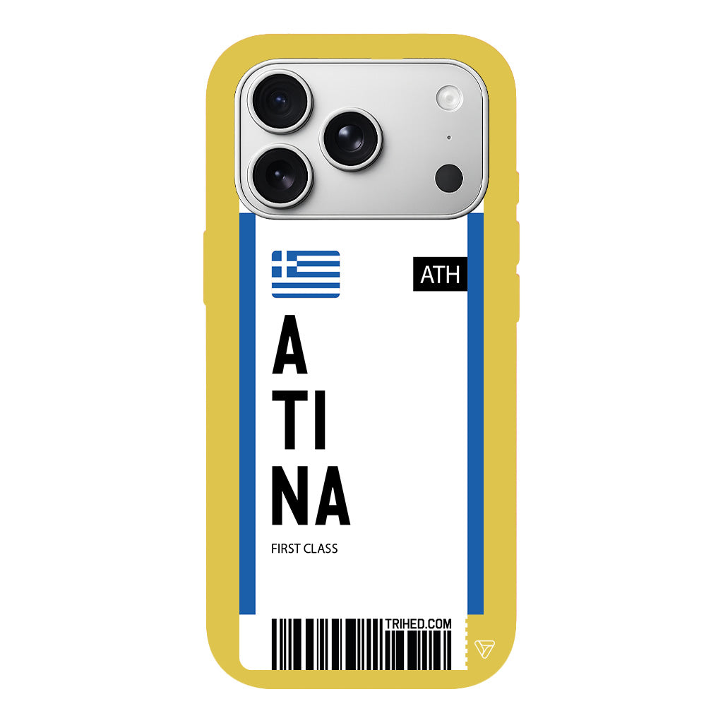 Atina Bileti Lansman Model İçi Kadife Silikon Telefon Kılıfı