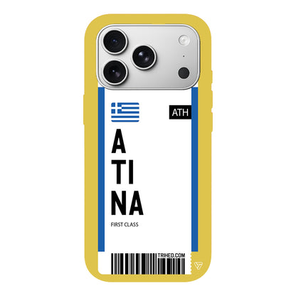 Atina Bileti Lansman Model İçi Kadife Silikon Telefon Kılıfı