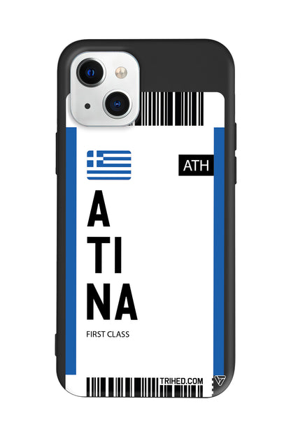 Atina Bileti Lansman Model İçi Kadife Silikon Telefon Kılıfı