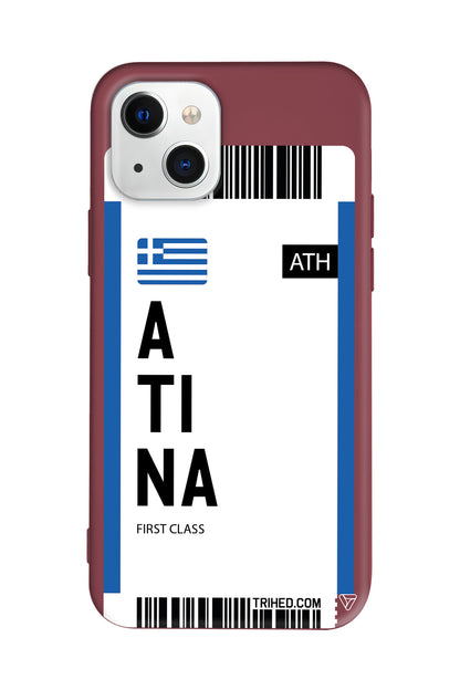 Atina Bileti Lansman Model İçi Kadife Silikon Telefon Kılıfı – Plus Serisine Özel