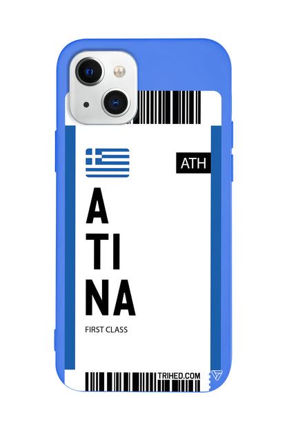 Atina Bileti Lansman Model İçi Kadife Silikon Telefon Kılıfı