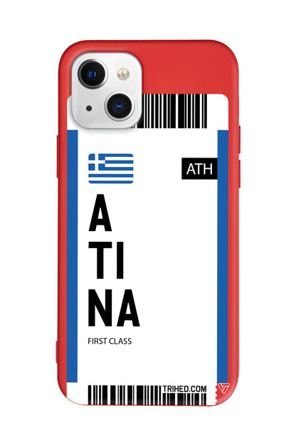 Atina Bileti Lansman Model İçi Kadife Silikon Telefon Kılıfı – Plus Serisine Özel