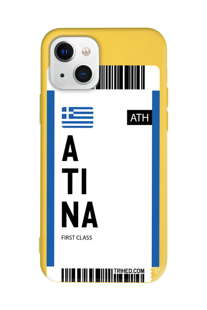 Atina Bileti Lansman Model İçi Kadife Silikon Telefon Kılıfı – Plus Serisine Özel