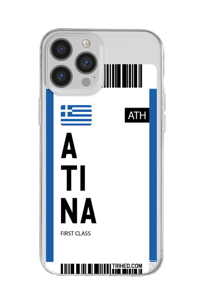 Atina Bileti Lansman Model İçi Kadife Silikon Telefon Kılıfı