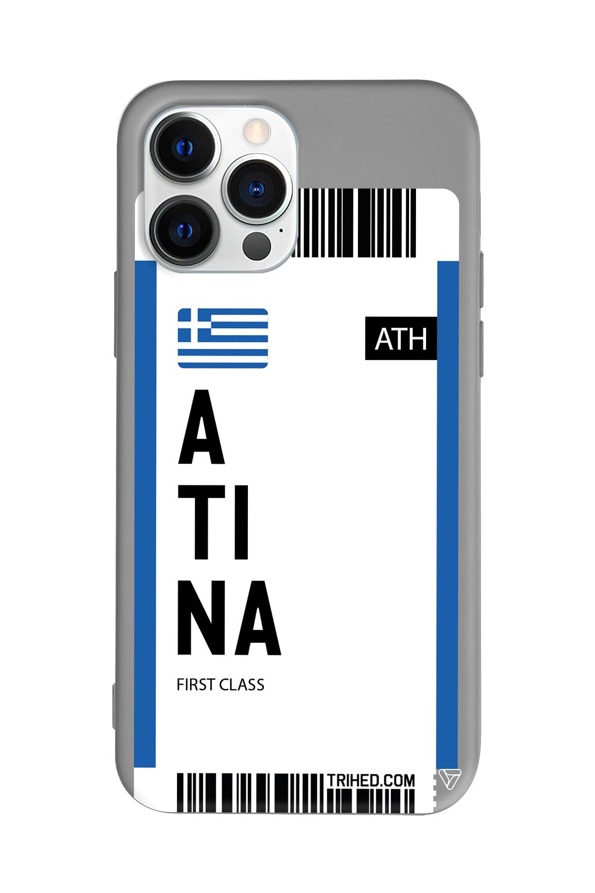 Atina Bileti Lansman Model İçi Kadife Silikon Telefon Kılıfı